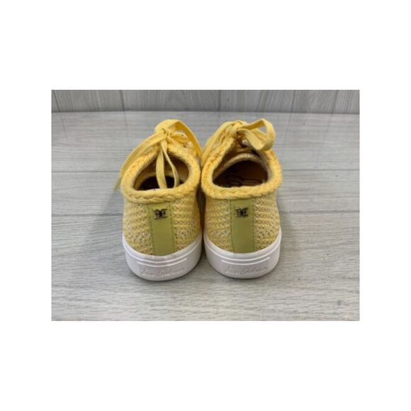 NWT SAM EDELMAN Womens Yellow Elena Round Toe Platform Athletic Sneakers 7.5 M - Picture 2 of 5